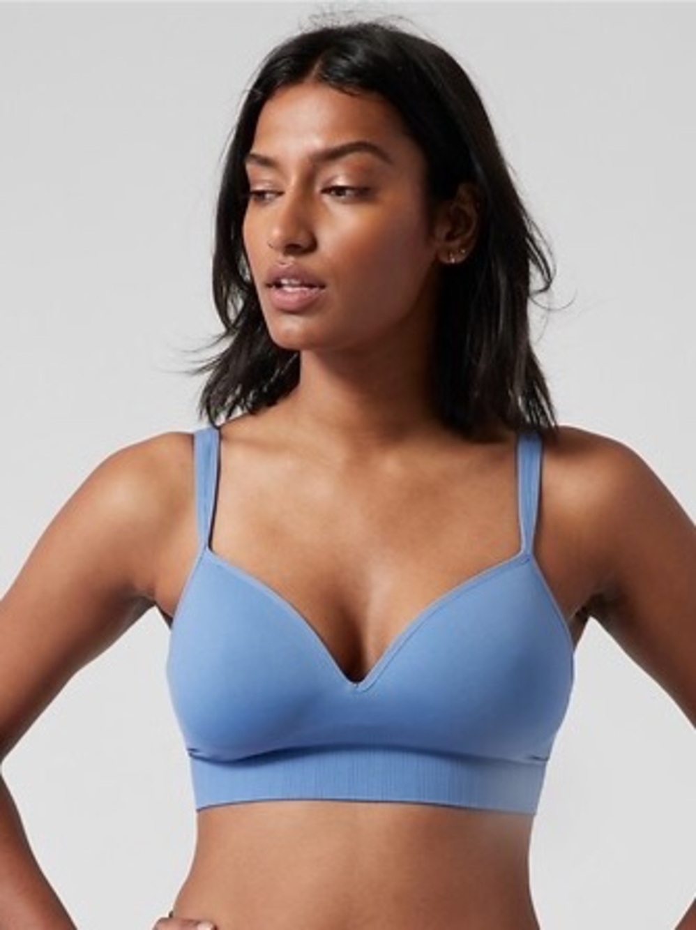 Athleta Embrace Bra A-C in Blue | Size Large